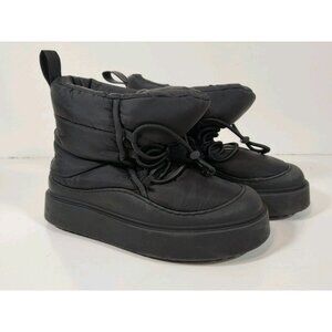 Zara x Kassl Editions Quilted Nylon Puffer Ankle Boots Women's US 6 EU 37 Chunky